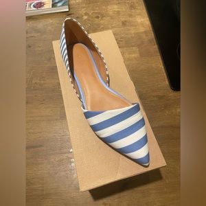 JCrew Blue and White Flats Adorable